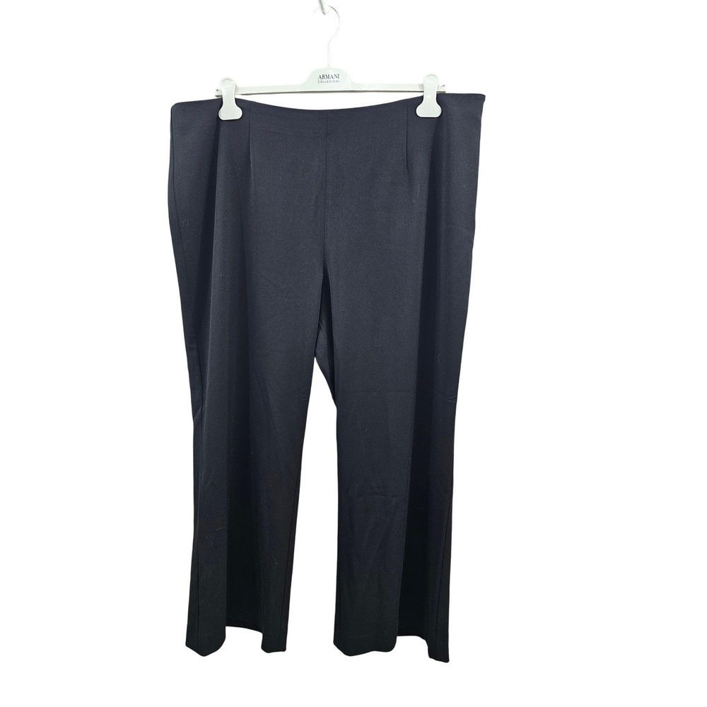 NIC+ZOE Womens Plus Size 20W Black Wide Leg Dress Pants Tailored Business Casual